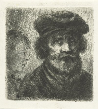 Ung man och skäggig man av Jan Chalon
