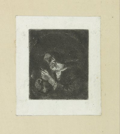 Man vid kaarslicht The Compleat Work of Etchings av John Chalon / Oeuvre Complette des Eaux Fortes av Jean Chalon (serietitel) av Jan Chalon