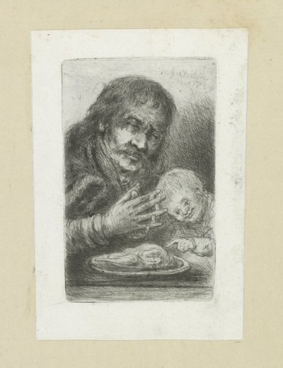 Man in natura till de eettafel The Compleat Work of Etchings av John Chalon / Oeuvre Complette des Eaux Fortes av Jean Chalon (serietitel) av Jan Chalon