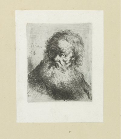 Oude man sätter baard The Compleat Work of Etchings av John Chalon / Oeuvre Complette des Eaux Fortes av Jean Chalon (serietitel) av Jan Chalon