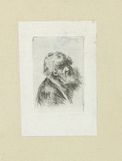 Oude man sätter baard The Compleat Work of Etchings av John Chalon / Oeuvre Complette des Eaux Fortes av Jean Chalon (serietitel) av Jan Chalon