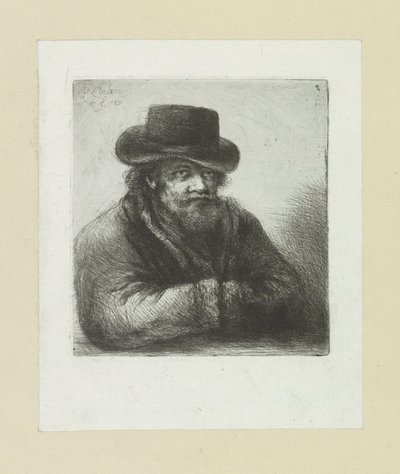 Oude man satte baard i hoed The Compleat Work of Etchings av John Chalon / Oeuvre Complette des Eaux Fortes av Jean Chalon (serietitel) av Jan Chalon