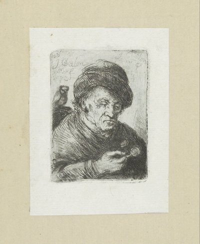 Oude man lyser i uil The Compleat Work of Etchings av John Chalon / Oeuvre Complette des Eaux Fortes av Jean Chalon (serietitel) av Jan Chalon