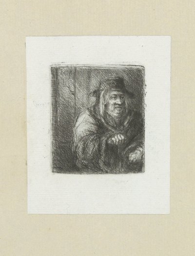 Oude man satte mantel i hackad The Compleat Work of Etchings av John Chalon / Oeuvre Complette des Eaux Fortes av Jean Chalon (serietitel) av Jan Chalon