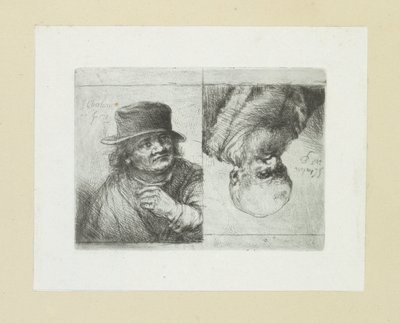 Två mansportretten The Compleat Work of Etchings av John Chalon / Oeuvre Complette des Eaux Fortes av Jean Chalon (serietitel) av Jan Chalon