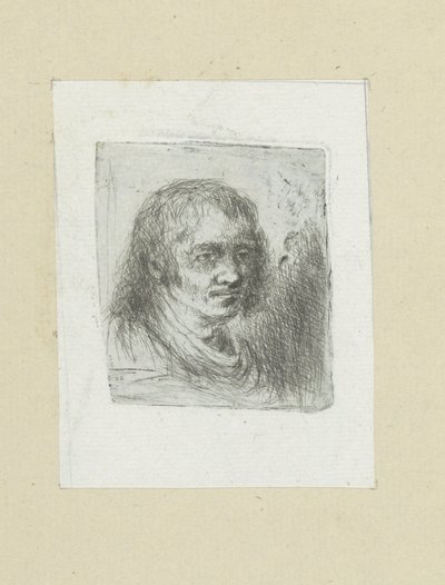 Volwassen man met halflang haar The Compleat Work of Etchings av John Chalon / Oeuvre Complette des Eaux Fortes av Jean Chalon (serietitel) av Jan Chalon