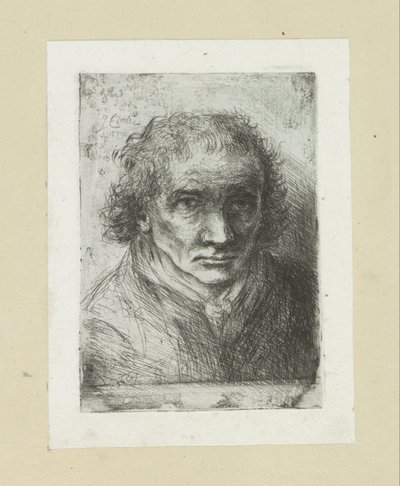 Volwassen man sätter sjaal The Compleat Work of Etchings av John Chalon / Oeuvre Complette des Eaux Fortes av Jean Chalon (serietitel) av Jan Chalon