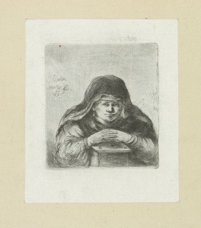 Kvinna ovanför en spis The Compleat Work of Etchings av John Chalon / Oeuvre Complette des Eaux Fortes av Jean Chalon (serietitel) av Jan Chalon