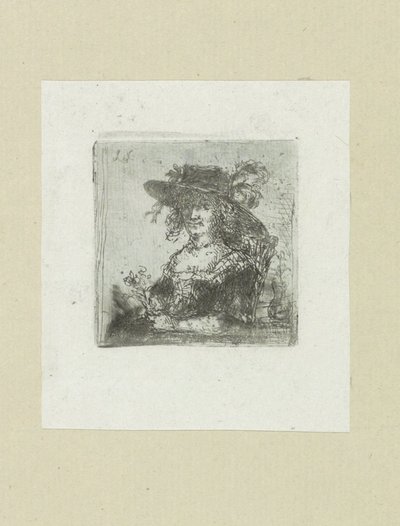 Zittende kvinna met hoed The Compleat Work of Etchings av John Chalon / Oeuvre Complette des Eaux Fortes av Jean Chalon (serietitel) av Jan Chalon