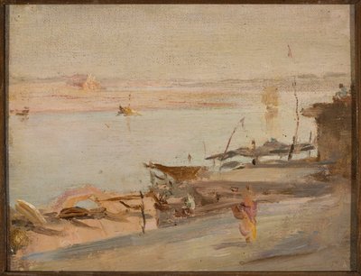 Benares, Ganges. Från en resa till Indien av Jan Ciągliński