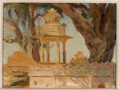 Indisk Hiesa-helgedom i Udaipur. Från en resa till Indien av Jan Ciągliński