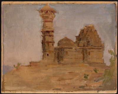 Övergivet antikt tempel i Chittorgarh. Från en resa till Indien av Jan Ciągliński