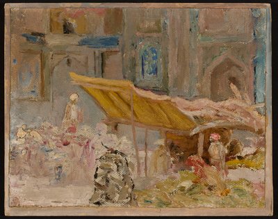 Samarkand - fruktmarknad. Från en resa till Turkestan av Jan Ciągliński