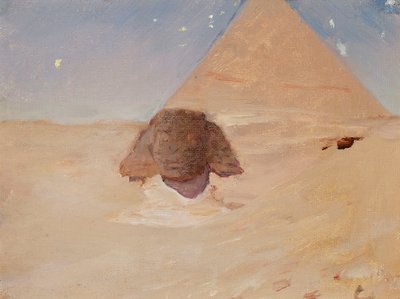 Sfinx på natten. Från en resa till Egypten av Jan Ciągliński