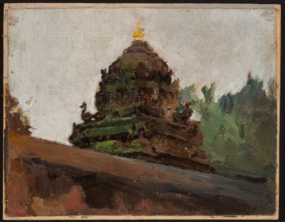 Gammalt tempel i Madras. Från en resa till Indien av Jan Ciągliński