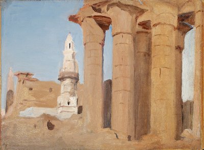 Egyptiskt tempel - Luxor. Från en resa till Egypten av Jan Ciągliński