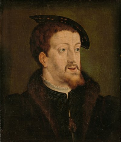 Porträtt av Karl V, den helige romerske kejsaren, ca. 1530 av Jan Cornelisz Vermeyen
