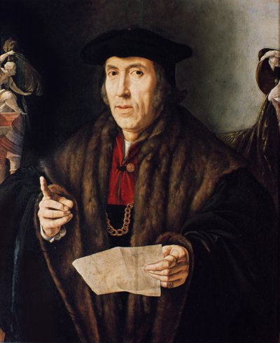 Porträtt av en man, möjligen domare John More, far till Sir Thomas More (1478-1535) av Jan Cornelisz Vermeyen
