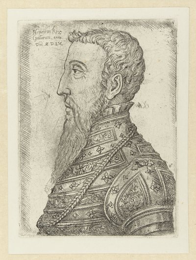 Porträtt van Hendrik II Henry King of the Gallers (titel på objektet) av Jan Cornelisz Vermeyen