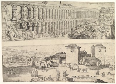 Akvedukten i Segovia och Madrids slott, 1500-1599. av Jan Cornelisz Vermeyen