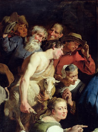 Herdarnas tillbedjan, efter 1628 (detalj av 247420) av Jan Cossiers