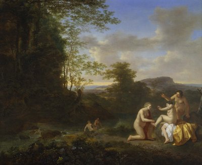 Landskap med nymfer av Jan Dirksz Both