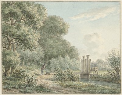 Vandrare på Amstelveense Weg av Jan Evert Grave