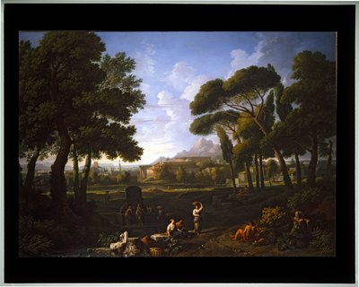 Landskap Fantasivy av Rom (duk) av Jan Frans van (1662-1749) Bloemen