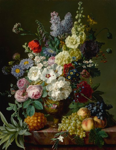 Stilleben av blommor i en vas av Jan Frans van Dael