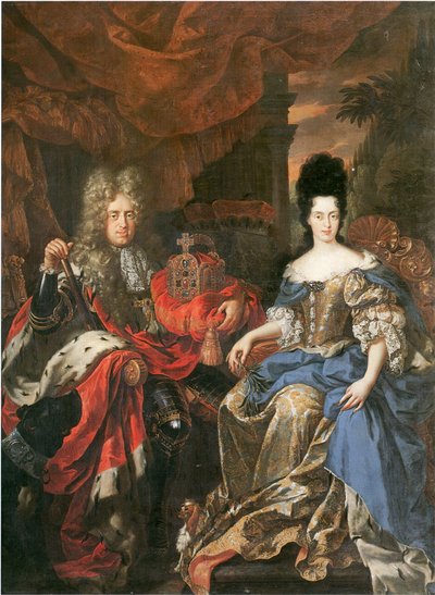Tyska: Doppelbildnis Johann Wilhelm von der Pfalz und Anna Maria Luisa de