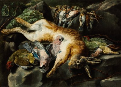 Hare och fjäderfä i säck av Jan Fyt