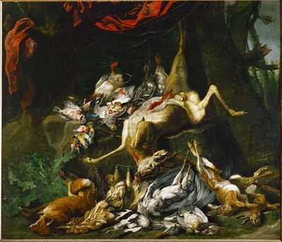 Stilleben av rikligt vilt (målning på duk) av Jan Fyt