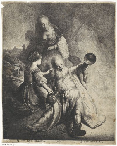 Lot och hans döttrar av Jan Gillisz. van Vliet