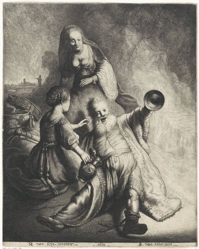 Lot och hans döttrar av Jan Gillisz. van Vliet
