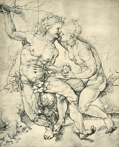 Adam och Eva, 1520-1525, 1943. av Jan Gossaert