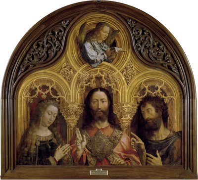 Kristus mellan Jungfru Maria och Johannes Döparen av Jan Gossaert