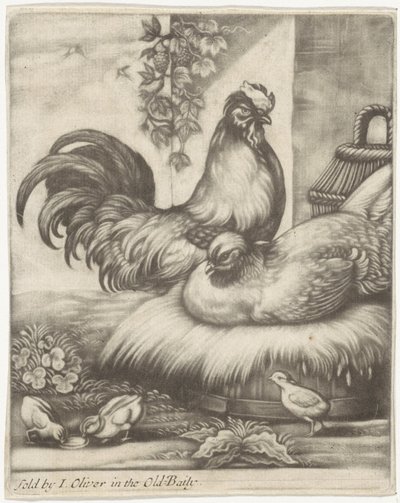 tupp och höna av Jan Griffier (I)