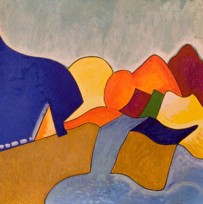 I mina drömmar presenterar sig Monemvasia så här, 2006 (olja på trä) av Jan Groneberg
