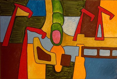 Inside the World of Caterpillars, 2007 (olja på trä) av Jan Groneberg
