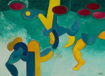 Under Water, 2009 (olja på duk) av Jan Groneberg