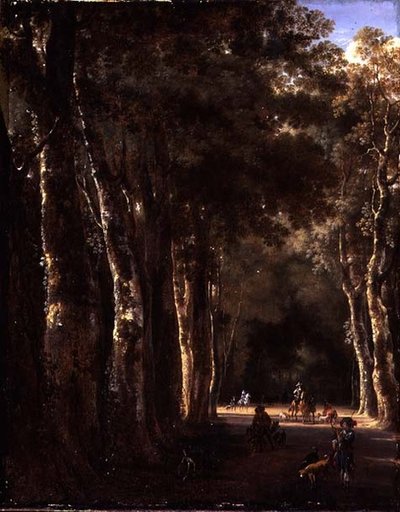 The Avenue (olja på duk) av Jan Hackaert