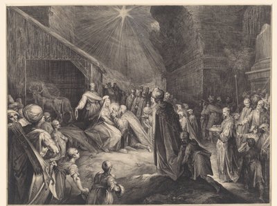 Tillbedjan av kungarna av Jan Harmensz. Muller