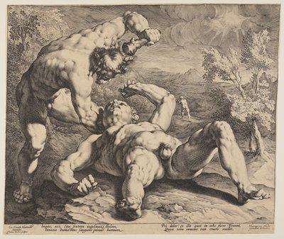 Kain dödar Abel av Jan Harmensz. Muller