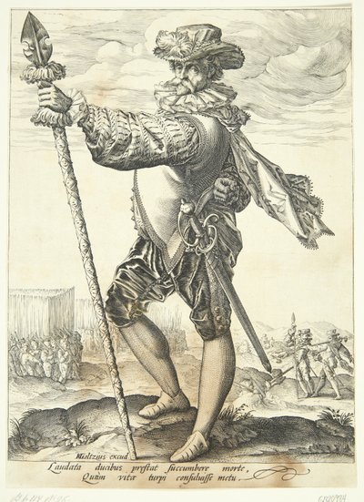 En officer med en lans av Jan Harmensz. Muller