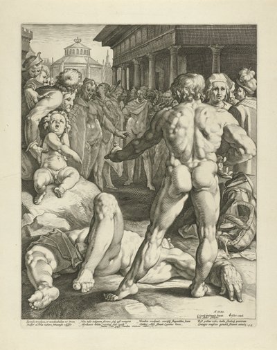 Strid mellan Odysseus och Irus av Jan Harmensz. Muller