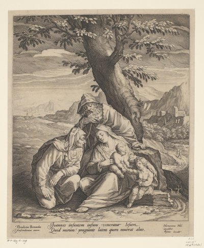 Helig familj med Elizabeth och Johannes Döparen av Jan Harmensz. Muller