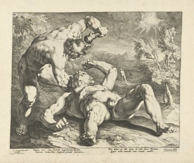 Kain dödar Abel av Jan Harmensz. Muller