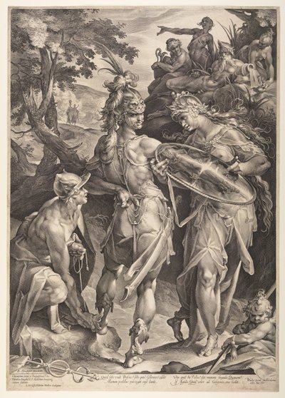 Minerva beväpnar Perseus av Jan Harmensz. Muller