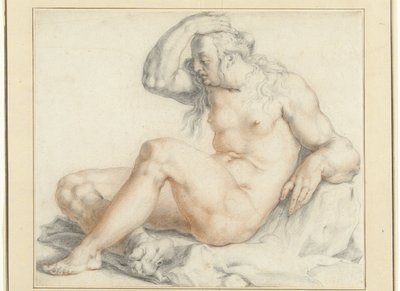 Naken sittande kvinnofigur av Jan Harmensz. Muller