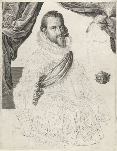 Porträtt av kung Christian IV av Danmark och Norge av Jan Harmensz. Muller